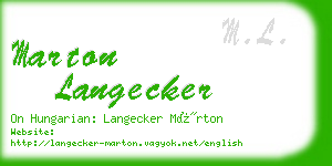 marton langecker business card